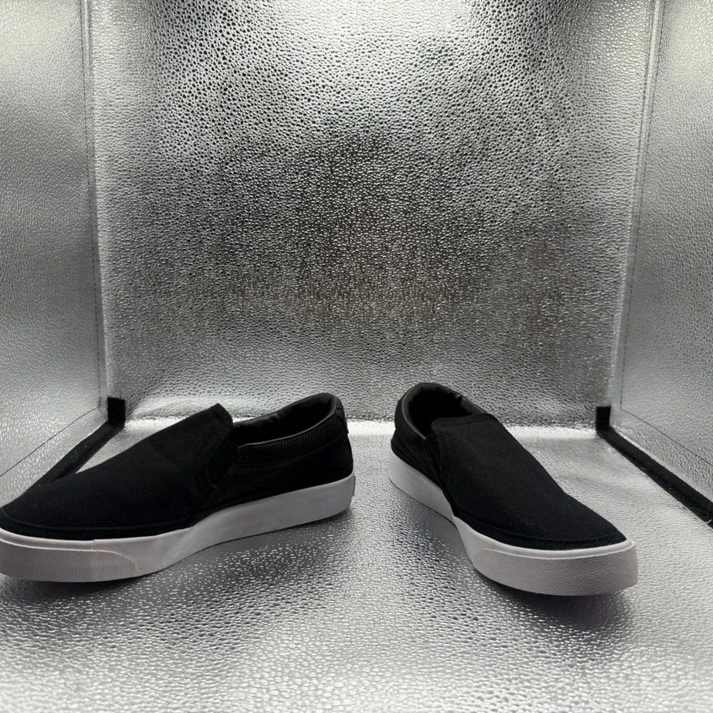 Size 6 Nike Court Legacy Slip On Womens Black Excellent Canvas CW6540-002